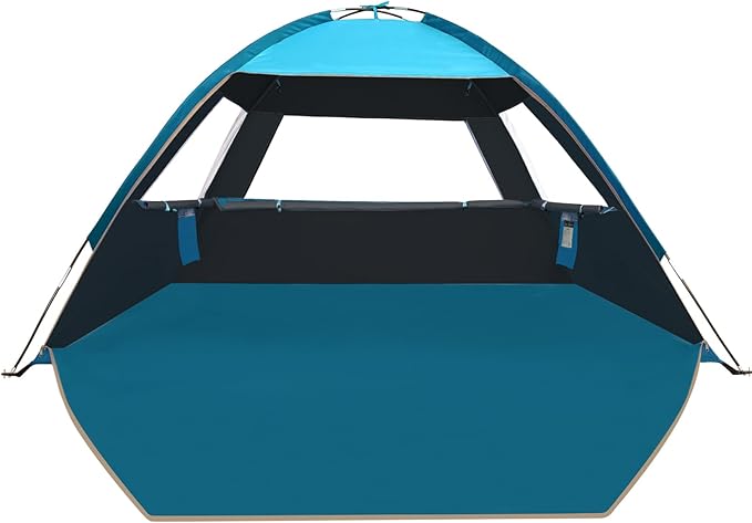 COMMOUDS Beach Tent Sun Shade for 3/4-5/6-7/8-10 Person, UPF 50+ Beach Sun Shelter Canopy Tent, Lightweight, Easy Set Up and Carry