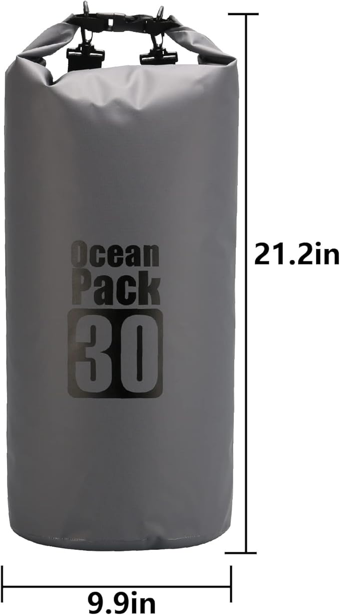 Dry Sack/Floating Waterproof Bag 2L/5L/10L/20L/30L for Boating, Kayaking, Hiking, Snowboarding, Camping, Rafting, Fishing and Backpacking