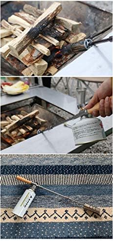 CAMPINGMOON Camping Grill Torch Dual Fuel Head Flame Adjustable for Charcoal Starter with Storage Case MT-3955/I-1010 (Butane + Isobutane)