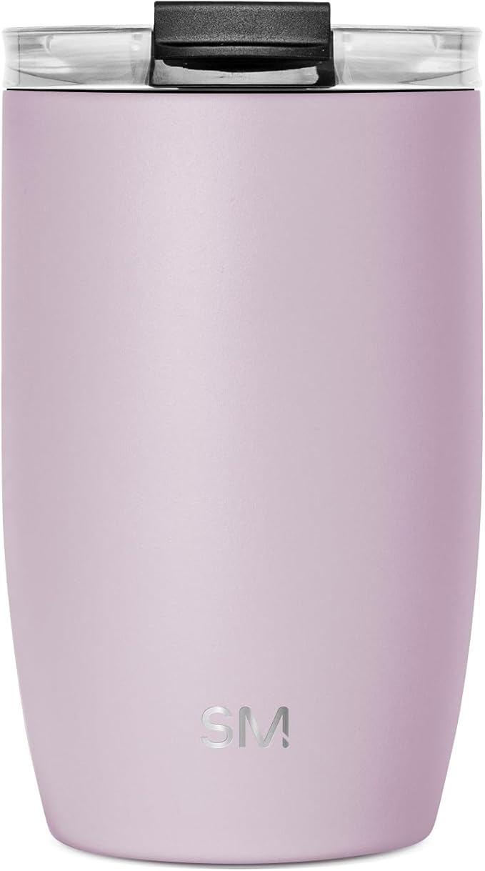 Simple Modern Travel Coffee Mug Tumbler with Flip Lid | Reusable Insulated Stainless Steel Cold Brew Iced Coffee Cup Thermos | Gifts for Women Men Him Her | Voyager Collection | 12oz | Lavender Mist