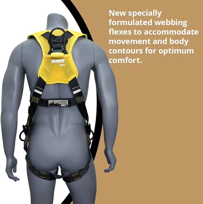 AFP Demon Fall Protection Comfortable Safety Harness (OSHA/ANSI PPE)