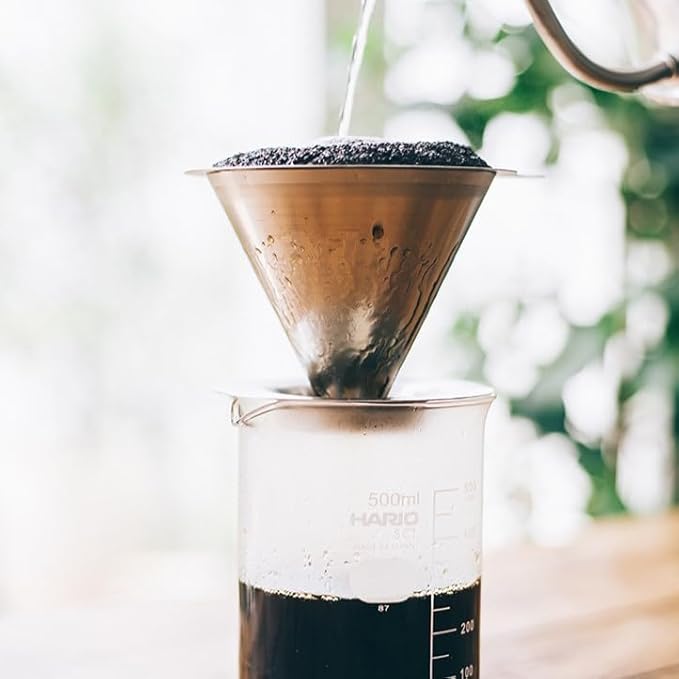 Hario Double Mesh Metal Dripper, Size 02, Silver