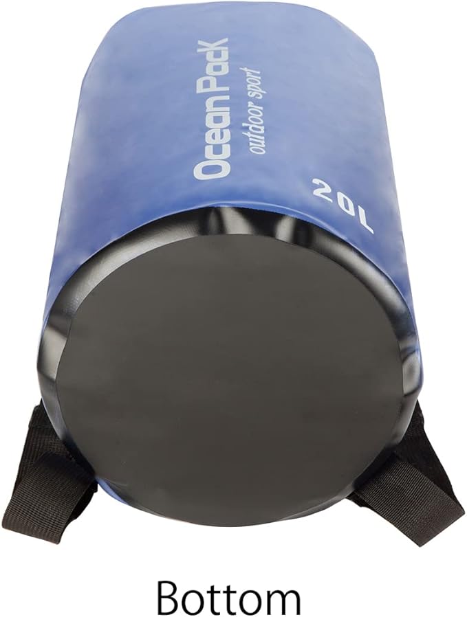 Waterproof Dry Bag,10L/20L Roll Top Waterproof Dry Bag Backpack For Kayaking Boating Swimming fow Women Men (Blue-20L)