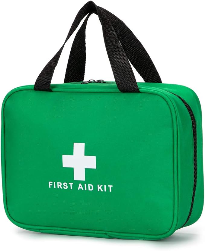 Red First Aid Bag Empty Travel Rescue Pouch First Responder Storage Compact Survival Medicine Bag for Car Home Office Kitchen Sport Outdoors (Green)