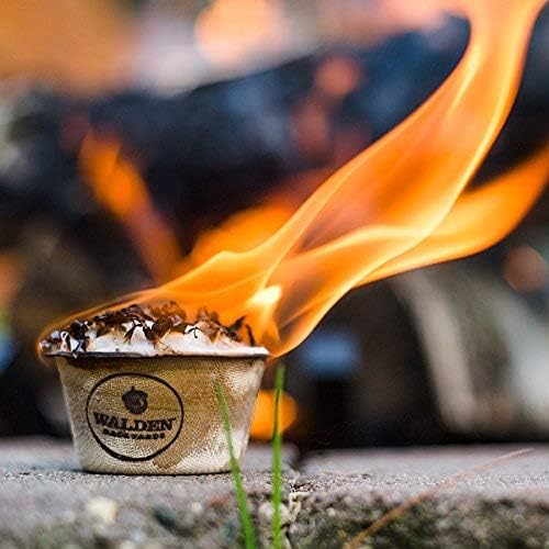 Walden Backyards Natural Sure-Fire Starters - Fire Starters for Campfires, Fire Pits, Grills & BBQ - Waterproof & Weather-Resistant - 24 Pack