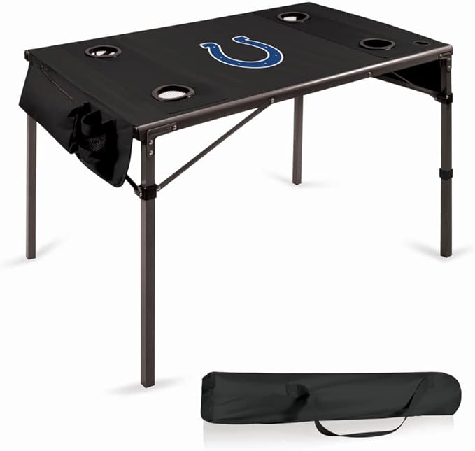PICNIC TIME NFL Portable Soft Top Travel Table, Black
