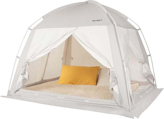 Bed Tents Canopy Bed–Privacy Dream Tent for Cozy Indoor Sleeping, Light-Reducing,and Breathable, with 4 Doors Floor Tent Bed–Available in Twin, Full, and Queen Sizes