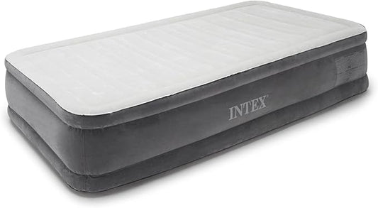 Intex Comfort Dura-Beam Airbed Internal Electric Pump Bed Height Elevated (2020 Model)
