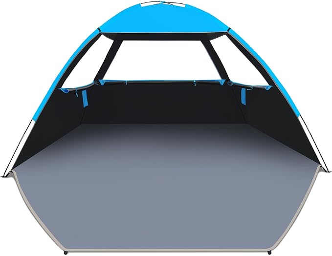 Venustas Beach Tent Sun Shelter for 3-10 Person, UPF 50+ UV Protection Canopy, Lightweight and Easy Setup Cabana, Portable Beach Shade