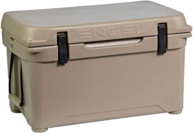 Engel Coolers ENG35 Cooler | 36 Can High Performance Durable Seamless Rotationally Molded Ice Box for Camping, Hunting, and Fishing
