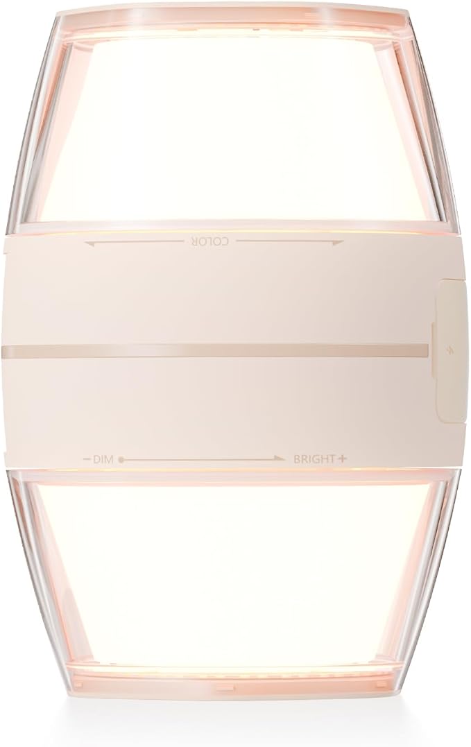 Twist Light LED Ambient Lighting with Hook, 520 Lumens 3 Colors Adjustable Mood Lighting Present Light Rechargeable Lantern for Bedroom Decor, Camping, Party, Travel, Home Essentials