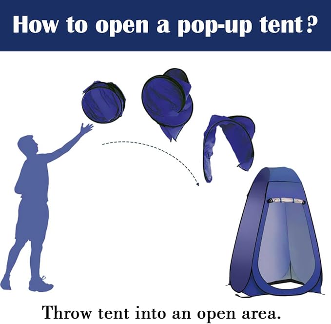 Pop Up Tent Upgrade Privacy Shower Tent Portable Outdoor Sun Shelter for Toilet Camping Biking Beach with Carry Bag