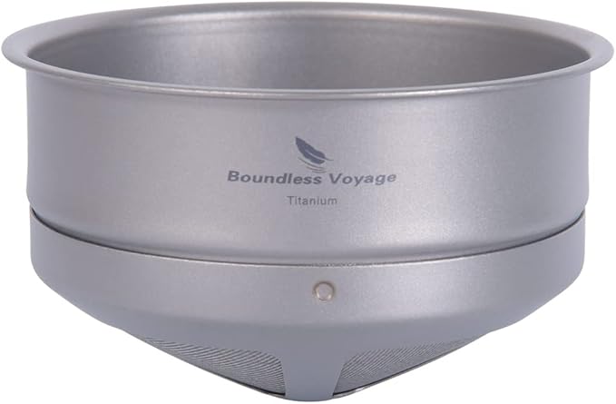 Boundless Voyage Titanium Coffee Mesh Filter Pour Over Paperless Coffee Filter Outdoor Camping Reusable Coffee Dripper Holder