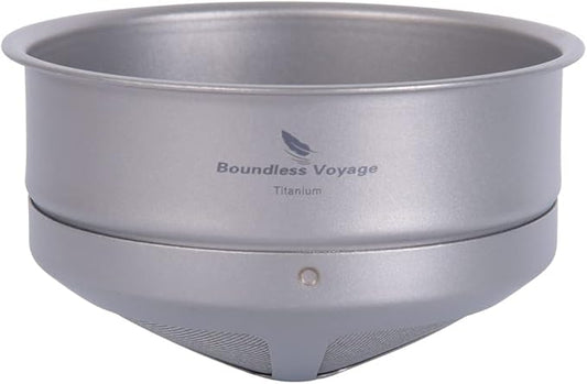 Boundless Voyage Titanium Coffee Mesh Filter Pour Over Paperless Coffee Filter Outdoor Camping Reusable Coffee Dripper Holder