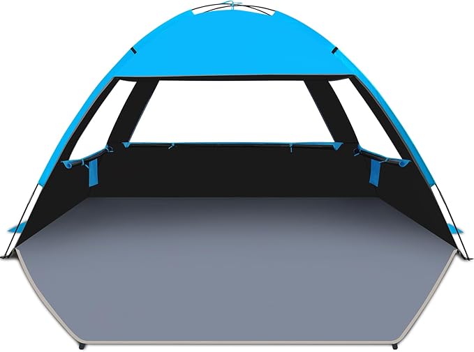 Venustas Beach Tent Sun Shelter for 3-10 Person, UPF 50+ UV Protection Canopy, Lightweight and Easy Setup Cabana, Portable Beach Shade