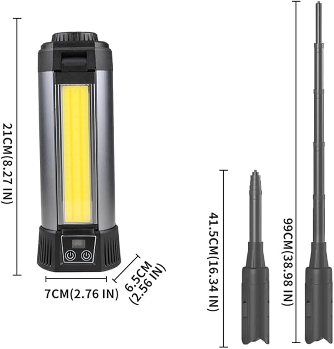 Rechargeable Camping Lights,Telescopic & Collapsible Mobile Lighting,LED Camping Lantern,Built-in 6000mAh Battery Work Light & Flash Light for Adventure,Fishing,Hiking,Camping,Live Streaming