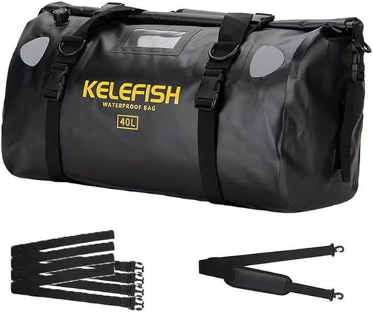 Waterproof Duffel Bag 20L 40L 66L Motorcycle Travel Dry Bag with Quick-fixed Straps for Motorcycling, Kayaking, Rafting, Boating, Camping