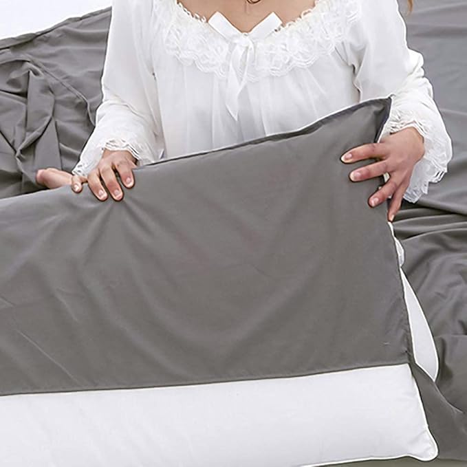 Brand - GANNAFEE Cotton Sleeping Bag Liner with Zipper - 100% Cotton Travel Sheet Sleep Sack Adult - Travel Sleeping Bag for Hotels Camping Hiking