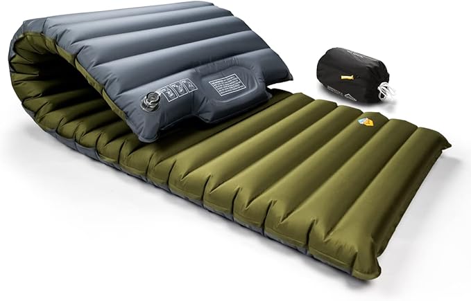 ZOOOBELIVES Extra Thickness | Wide Plus Sleeping Pad with Built-in Pump, Inflatable Camping Mattress of Ultimate Comfort for Car Camping, Tent, and Backpacking, Lightweight & Compact – Airlive2000P