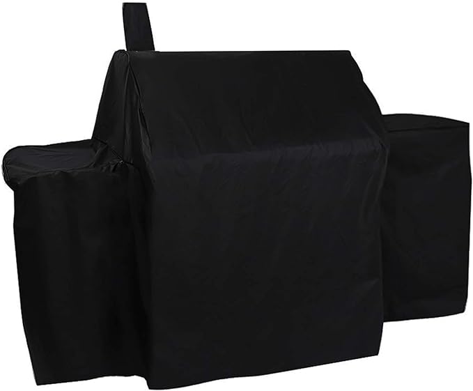 Heavy Duty Waterproof Grill Cover for Char-Griller 2121,2123 Grills and Char-Griller Smokers with Side Fire Box,Black