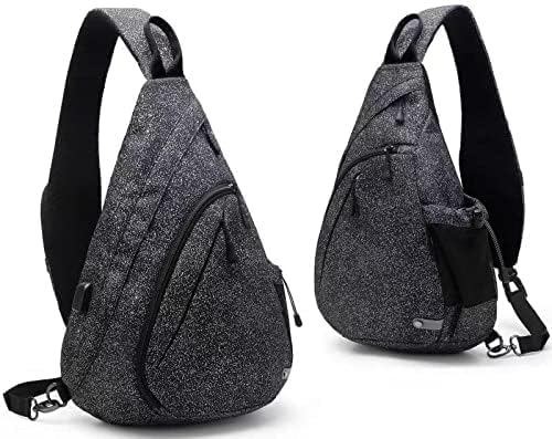 Water-Proof Sling bag/Crossbody Backpack/Shoulder Bag with USB Charging Port for Travel, Hiking, Cycling, Camping
