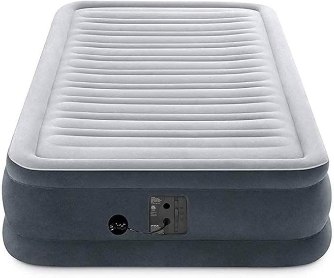 Intex Comfort Dura-Beam Airbed Internal Electric Pump Bed Height Elevated (2020 Model)