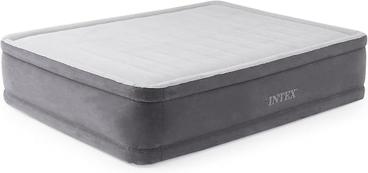 Intex Comfort Dura-Beam Airbed Internal Electric Pump Bed Height Elevated (2020 Model)