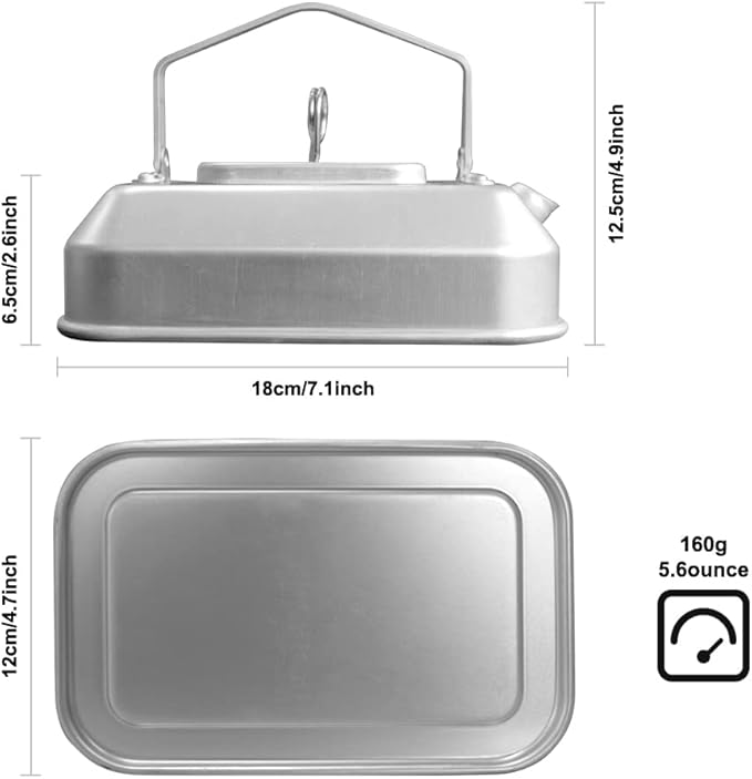 0.7L Outdoor Camping Kettle, Portable Camping Tea Kettles for Boiling Water, Hard Anodized Aluminum Camping Water Boiler, Compact Coffee Pot for Camping Hiking Backpacking