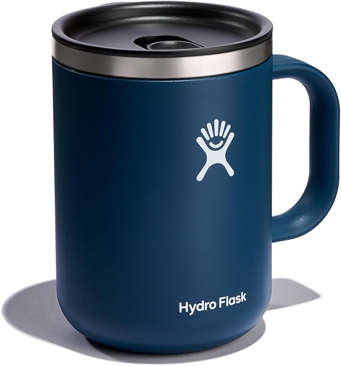 Hydro Flask Coffee Mug – Insulated Stainless Steel, Non Spill, Leak Proof Travel Mug 24 Oz Indigo Blue