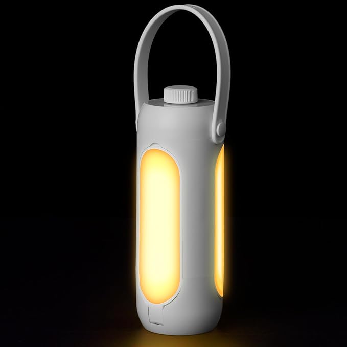 4-in-1 Multifunctional Camping Lantern, 10000mAh Rechargeable Power Bank, SOS Red Flashlight, 360° Expandable LED Light for Hiking, Fishing, Emergency, Outdoor Adventure