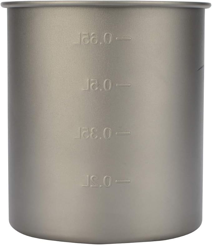 250ml-900ml Titanium Cup Camping Mug Foldable Handle Titanium Pot with Lid