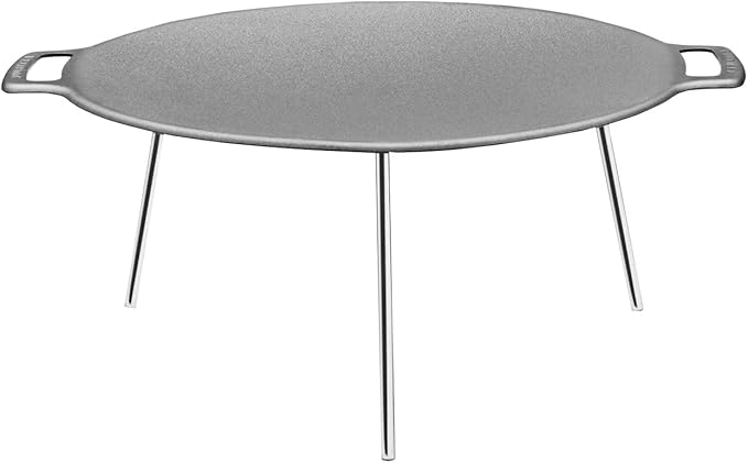 Grill Pan, 58 cm, Outdoor Pan, Fire Pan with Legs - Made of Robust Rolled Steel for Campfires & Firepit & Grill