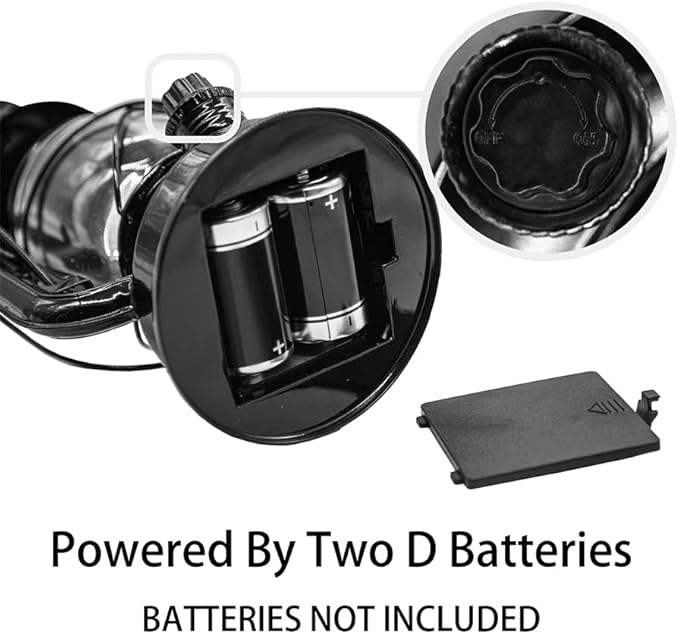 YAKii LED Vintage Metal Hanging Hurricane Lantern - 12 LED Dimmer Switch, Warm White Battery Operated Lantern for Power Outage, Indoor Camping, Outdoor Decoration (Black)