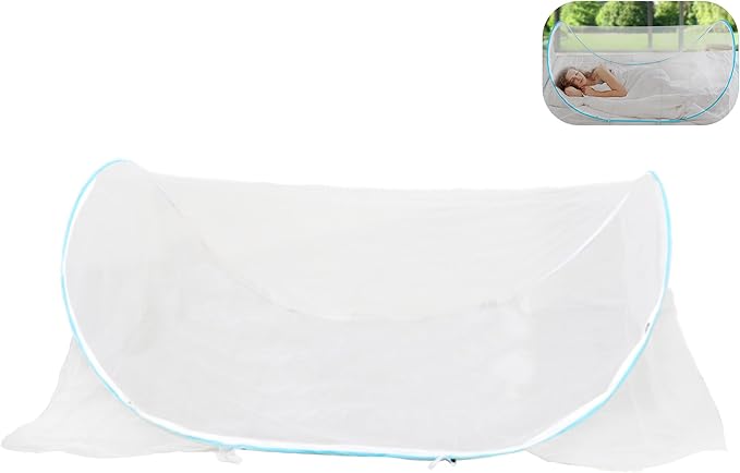 78 * 32 * 22 Inch Large Up Mosquito Tent, Portable Foldable Mosquito Net, Camping Mosquito Net with Net Bottom, for Bed Camping Travel Patio (Blue)