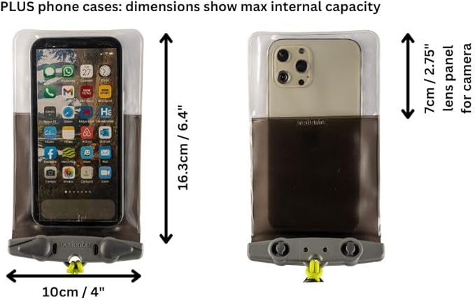 Aquapac Waterproof Phone Case, Medium, Blue, Lanyard, iPhone and Android, Made in The UK, Hiking, Mountain Biking, Running Accessory, Travel Essential, 5 Year Warranty. IPX8 Certified to 30 ft deep.