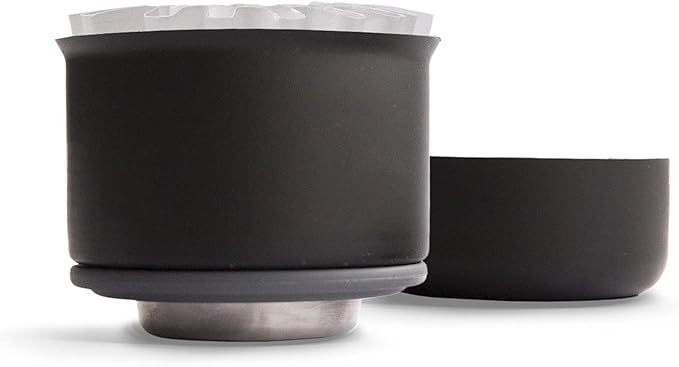 Fellow Stagg Pour-Over Dripper & Double Wall Glass Kit 10 oz [X], Stainless Steel, Includes 15 Coffee Brewing Papers