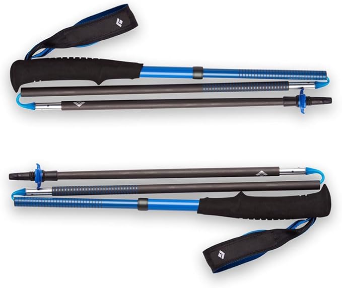 Black Diamond Women's Distance Carbon Z Trekking and Running Poles, Pair of Foldable, Ultra Lightweight, Fixed Length Carbon Fiber Hiking Poles