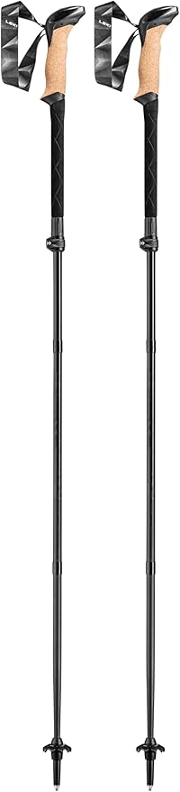 LEKI Black Series FX Carbon Collapsible Lightweight Walking Poles for Trekking & Hiking