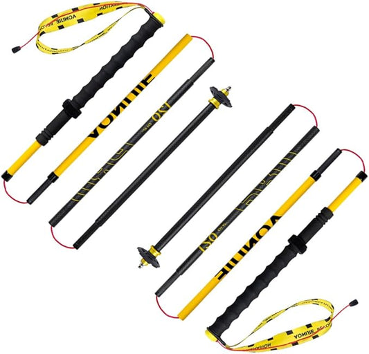 AONIJIE Trekking Poles -2 Ultralight Collapsible Carbon Fiber Hiking Poles with Anti-Shock and Quick Lock System, Folding Walking Sticks for Hiking, Camping