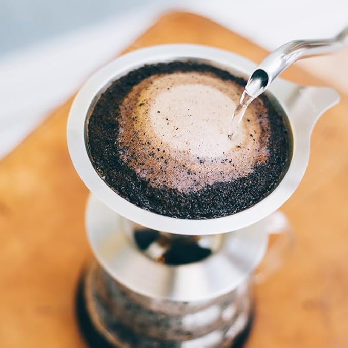 Hario Double Mesh Metal Dripper, Size 02, Silver