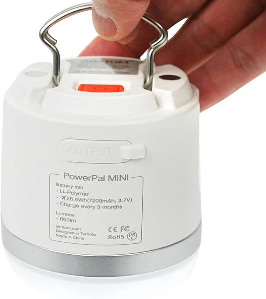 LED Camping Lantern, 6 Light Modes, 7200mAh Power Bank, 660LM, Waterproof, 850ft Long-Range Spotlight, Mini Flashlight Magnetic Base for Hurricane Emergency, Outdoor, Hiking, Home and Car by AIMTOM