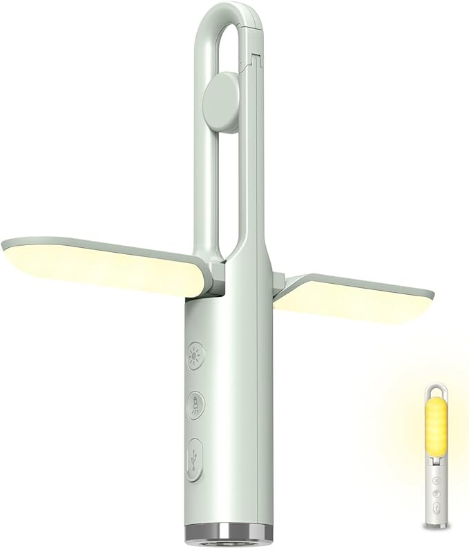 LED Camping Light, JMKMGL Foldable Rechargeable Light Built-in 2400mAh Battery, 5 Mode, Multifunctional Emergency Light with Flashlight and SOS Function for Camping Fishing Hiking and Travel