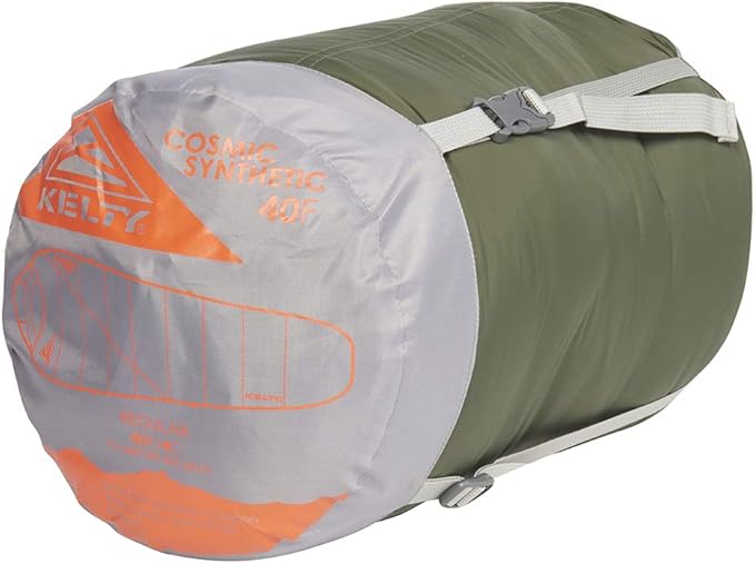 Kelty Cosmic Synthetic Fill 40 Degree Backpacking Sleeping Bag with Compression Straps, Compact and Lightweight, 2022