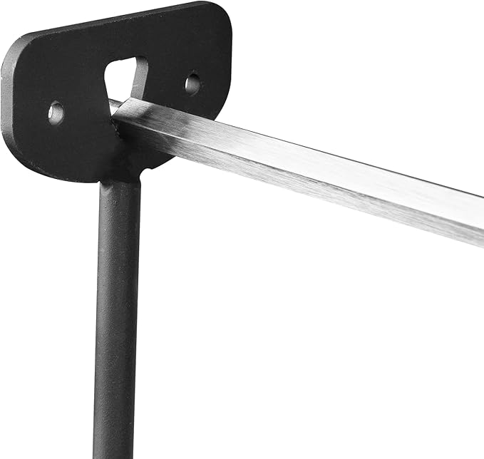 onlyfire Spit Rotisserie Outdoor Camp Grill with Support Legs for Outdoor Campfire Grilling - 35×5/16" Square Spit Rod