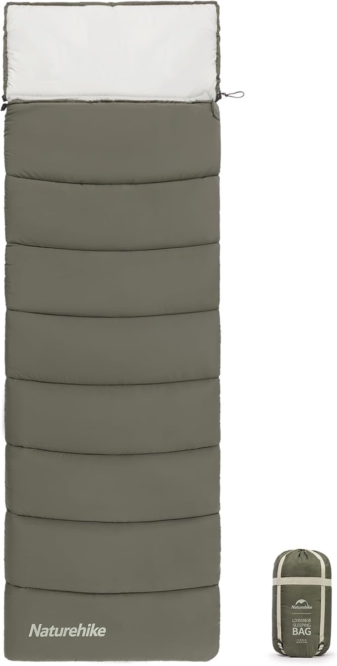 Naturehike 36-54℉ Camping Sleeping Bag for Adults, Spliceable Double Sleeping Bag 3 Seasons, Lightweight Waterproof Sleep Bags for Cold&Warm Weather