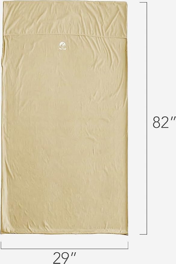 Pike Trail Sleeping Bag Liner – Travel and Camping Sheet, Lightweight and Compact Insert with Full Length Zipper and Guarantee