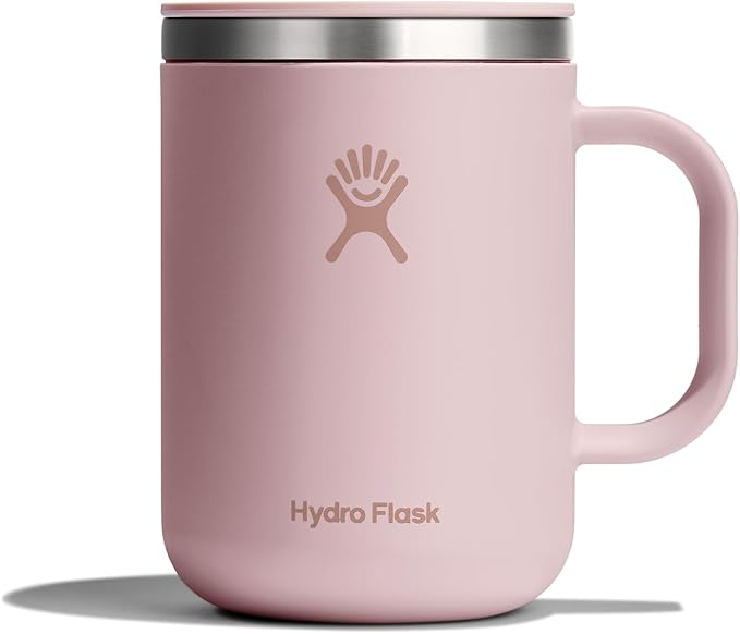 Hydro Flask Coffee Mug – Insulated Stainless Steel, Non Spill, Leak Proof Travel Mug 24 Oz Trillium Pink
