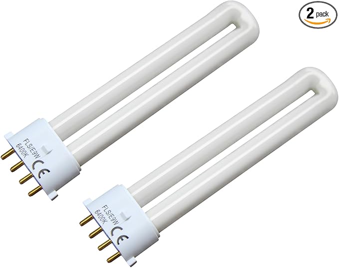 FLS/E9W 6400K 2G7 Base Camping Lantern Bulb, Replacement for Rayovac F9w-1, Kandolite 96500, Coleman, Ozark Trail, 4 Pin 2G7 Base, 2 Pack