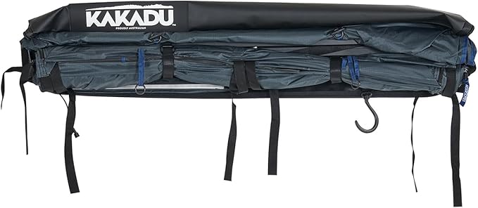 Kakadu Outback Shower Vehicle Tent, Camping Privacy Shelter, Bathroom Tent for Cars – with Roof, LED Light, BlockOut® Technology, Towel Rod, Storage System