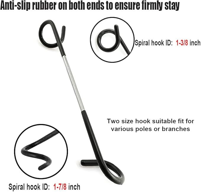 Camping Lantern Hook Hanger Tent Light Outdoor Lamp Hanger Non-Slip for Camping Hiking - 2pcs